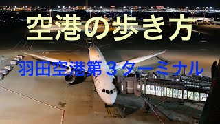空港の歩き方羽田（3）　４K　羽田国際空港第３ターミナル歩き３０分