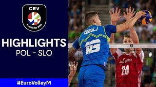 #EuroVolleyM | Poland - Slovenia | SF Highlights