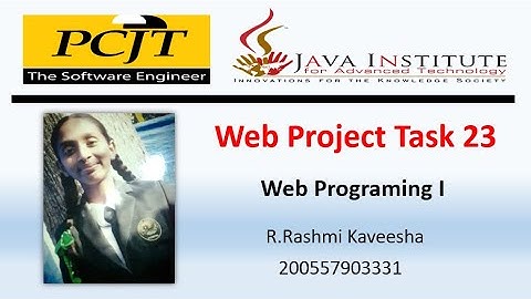 Java Institute || Web Programming || eShop Project Task 23