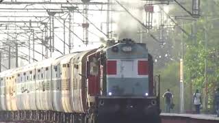 Heavily Smoking Acceleration By Diesel Alco locomotive Ldh wdm3a with Shramik Special Through Narela