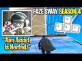 FaZe Sway Switching To KEYBOARD & MOUSE After TESTING New NERFED AIM ASSIST in Fortnite Season 4!