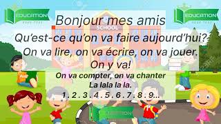 Bonjour mes amis qu'est-ce qu'on va faire aujourd'hui?