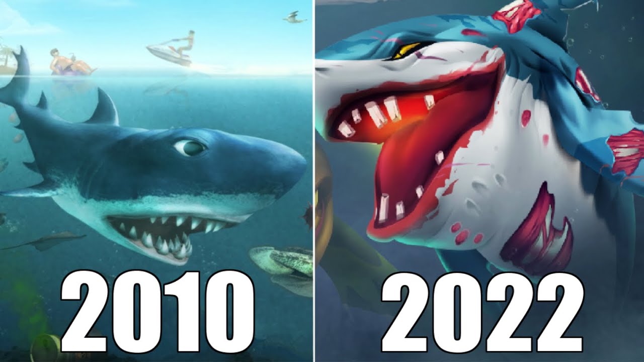 ALL HUNGRY SHARK GAMES EVOLUTION (2010-2019) 