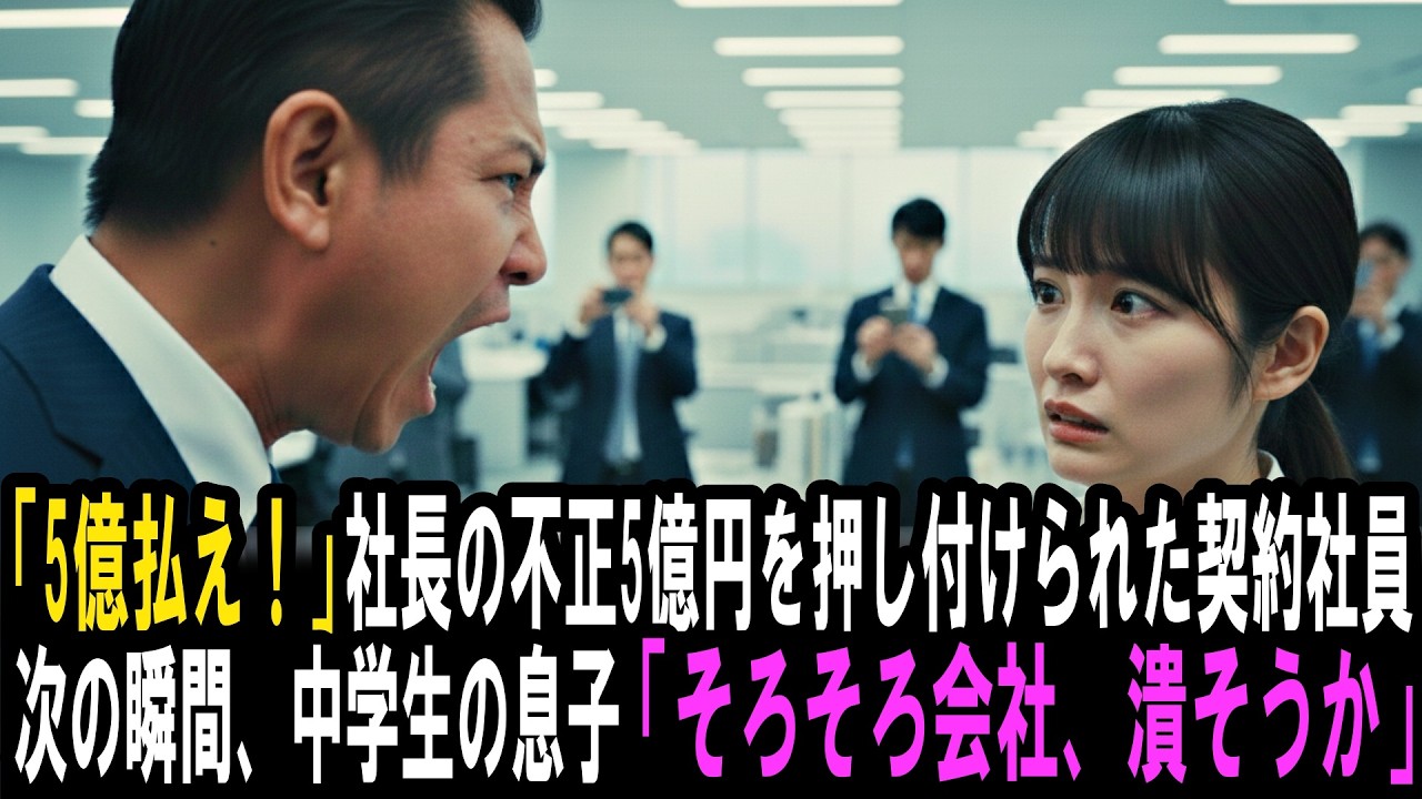 「5億払え！」社長の不正5億円を押し付けられた契約社員。次の瞬間、中学生の息子「そろそろ会社、潰そうか」母親「そうね」