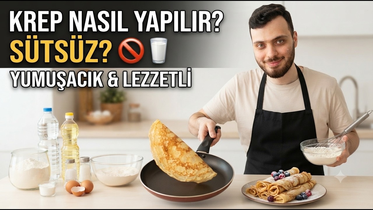 Krep Nasıl Yapılır Sütsüz? Sütsüz Krep Tarifi Adım Adım ve Pratik Tüyolar