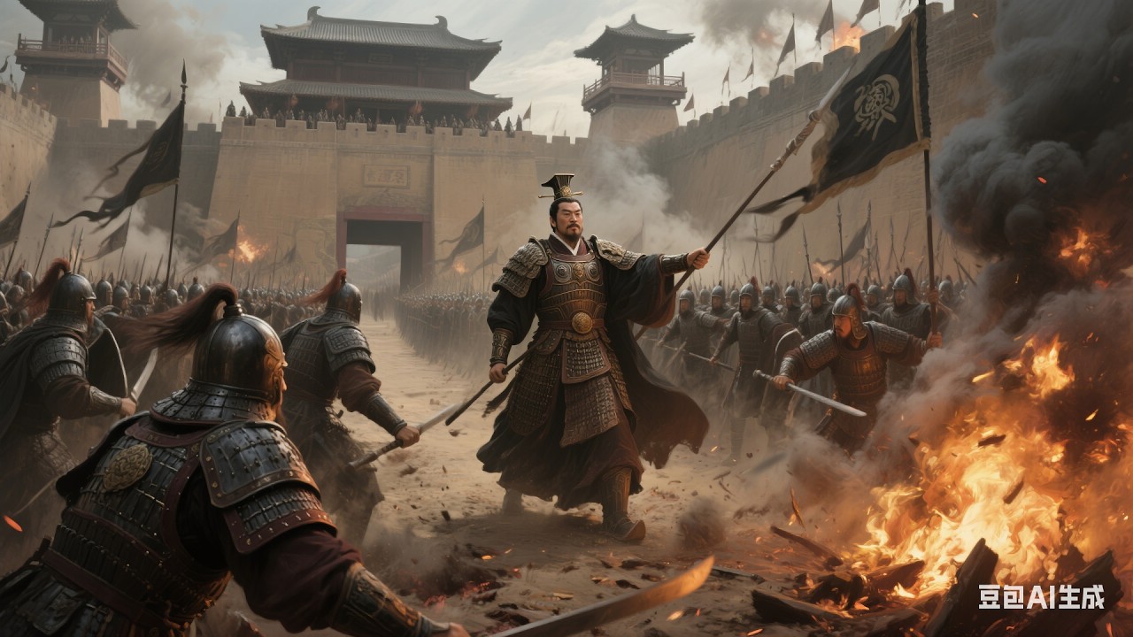 秦王政親自誓師滅趙，秦将王翦率兵直逼邯鄲，趙國亡了！