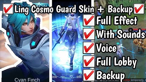 Ling Special Cosmo Guard Skin Script FULL EFFECTS + BACKUP (NO PASSWORD) (ABC FILE) • Mobile Legends