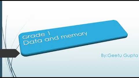 Grade 1 Data and Memory
