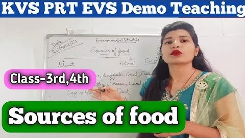 #kvs demo of EVS || Sources of food||Class-3rd 4th||interview
