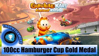 Garfield Kart Furious Racing - 100cc Hamburger Cup Grand Prix Gold Medal Nermal Gameplay Video screenshot 5