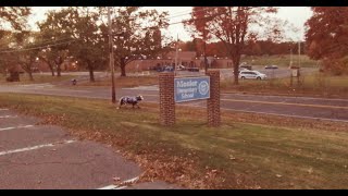 Around the Outside Perimeter of the Mosher School in South Hadley Massachusetts