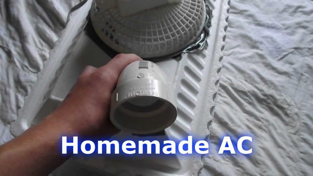 HOW TO MAKE A HOMEMADE AC FOR CHEAP! HD YouTube