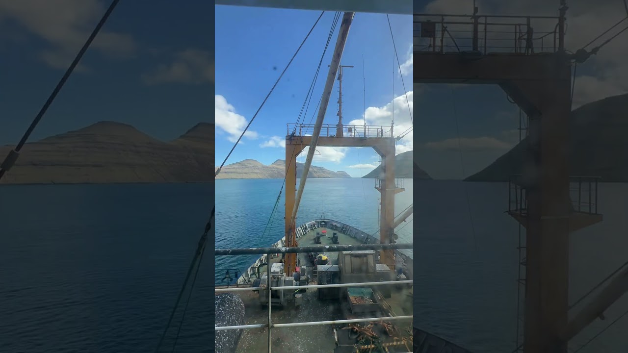 Exit from the port Fuglafordur 