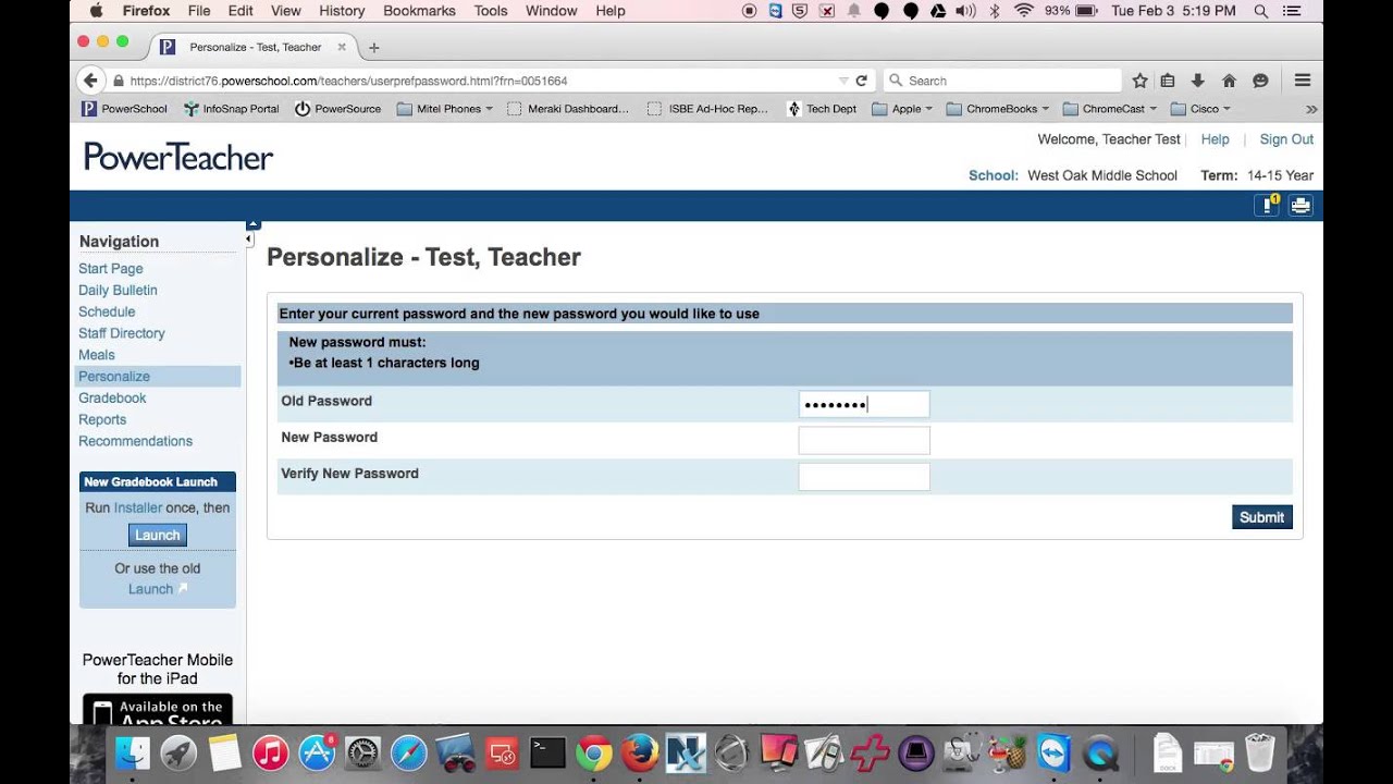 How To Change Your PowerTeacher Password YouTube