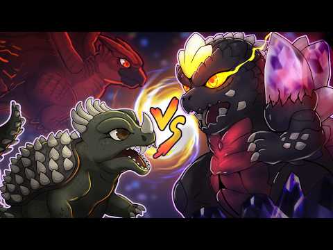 Baby Space Godzilla vs. Anguirus, Rodan | Godzilla x Kong Supernova - Animation 35
