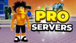 I Joined a PRO SERVER in Roblox Fight In A School
