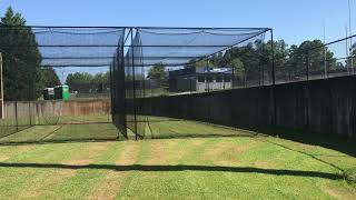 Duo batting cages sharing center frame 12x32x35 ft. Best size batting cages all you need in a cage