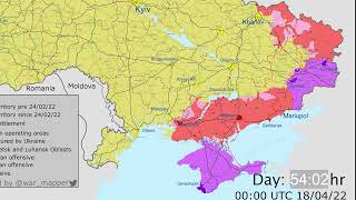 3 Months of Russian-Ukrainian War on the map timeline (4K)