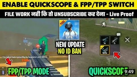 😱how to enable fpp/tpp mode & Quick scope in pubg lite | kase kare😘