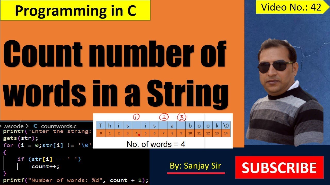 count-number-of-words-in-a-string-using-c-youtube