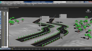 3dsMax Tutorials, Tutorial on Modeling a 3D Highway, Passing Flyover & Environment in 3dsmax