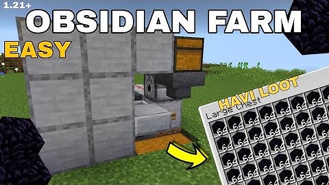 BEST Minecraft 1.21+ Automatic Obsidian Farm Tutorial in Minecraft Bedrock/Java - 1600+ Per Hour