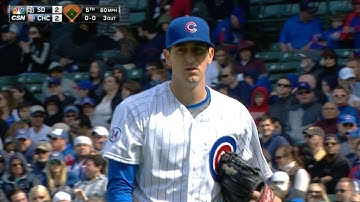 SD@CHC: Hendricks strikes out eight over six innings