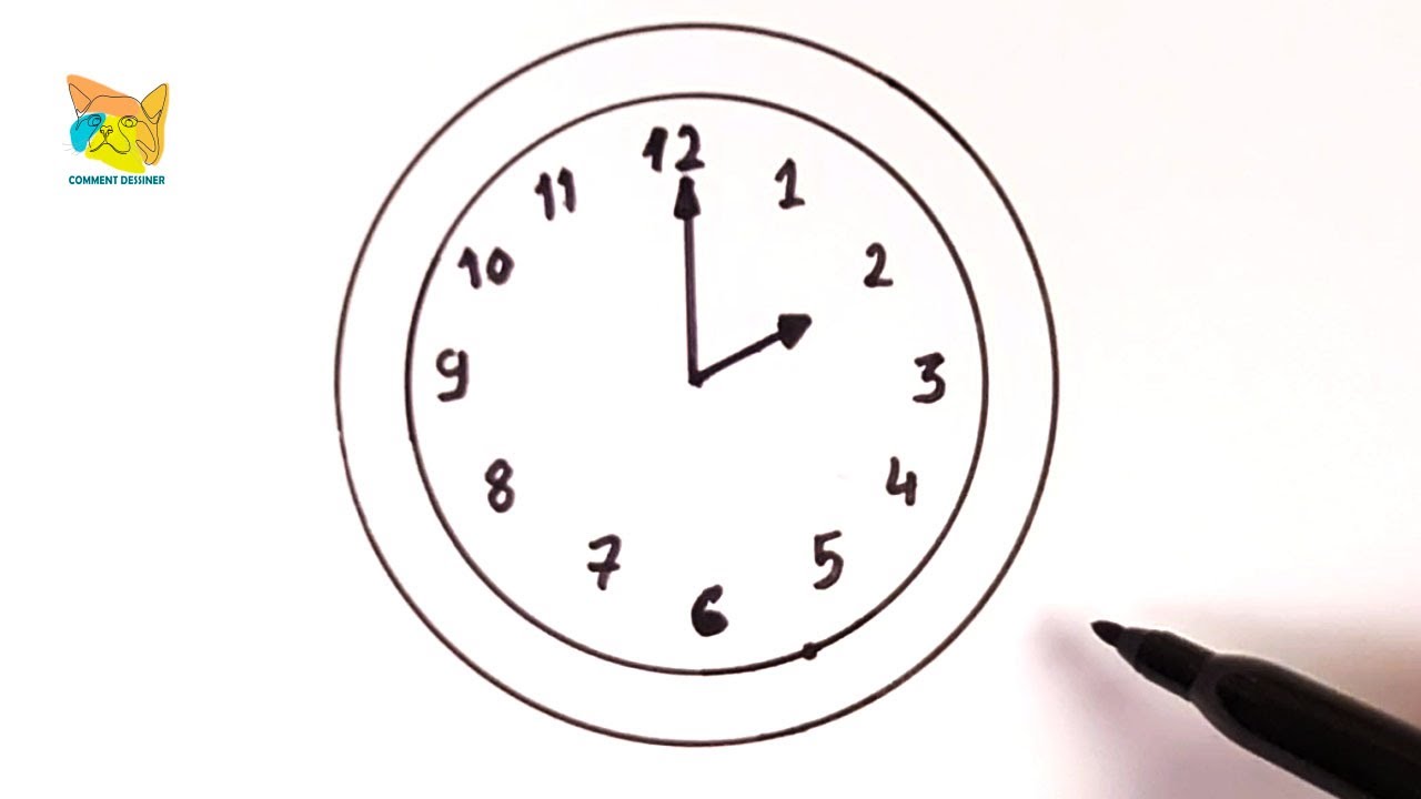 comment dessiner une horloge facile 