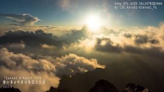 上高地ー槍ヶ岳の日没 Sunset at Mt Yari 4K