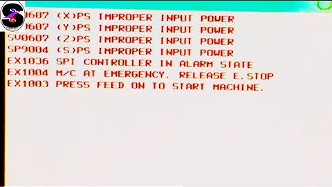 servo motor alarm in vmc machine // ALARM SV0607 // EX1036 EX 1004 EX1005 VMC ALARM
