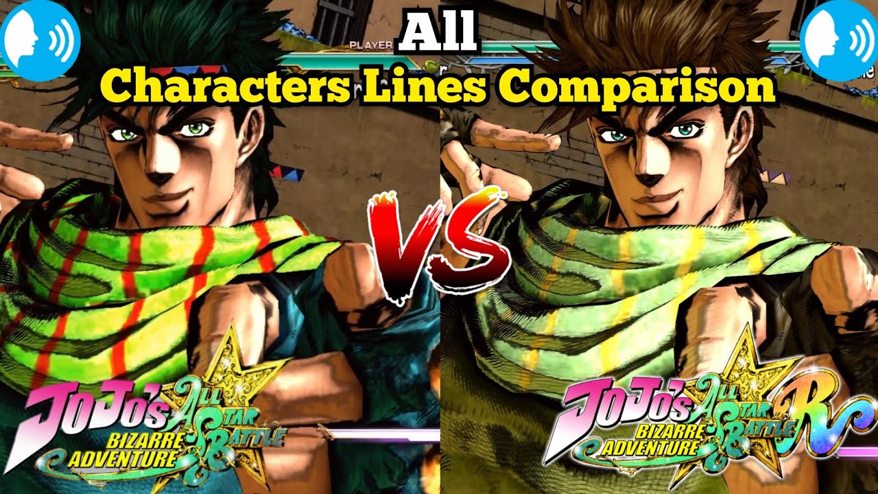All Josephs ''Your Next Line Is'' Quotes Comparison-JoJo's Bizarre ...