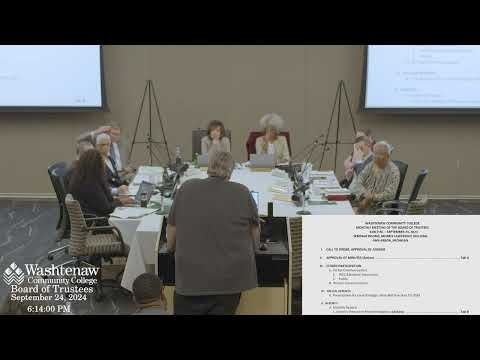 2024 09 24 WCC Board of Trustees Monthly Meeting - video from WCC