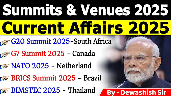 Summits 2025 Current Affairs | Important Summits & Conferences 2025 | Current Affairs 2025 #summits