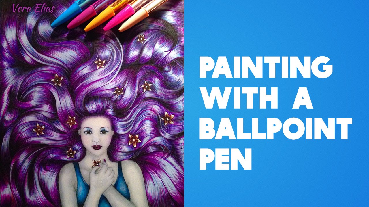 Painting with a Ballpoint Pen YouTube