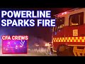 CFA Firefighters respond to Powerline Fire in Regional Victoria