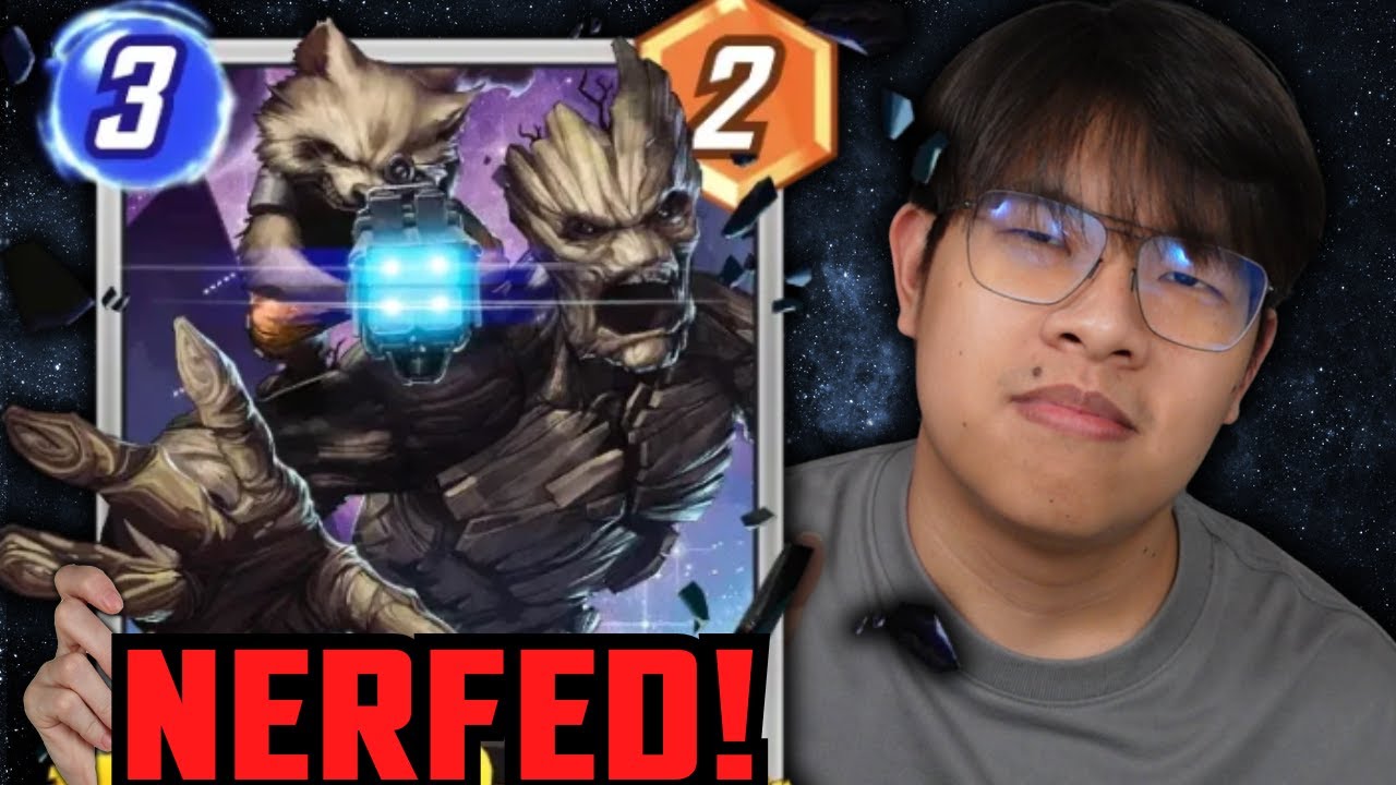 แพทช์ปรับเล็กน้อย Rocket & Groot โดนเนิร์ฟ 💥(MARVEL SNAP)