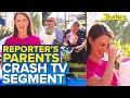 Reporter's parents crash live TV segment | Today Show Australia