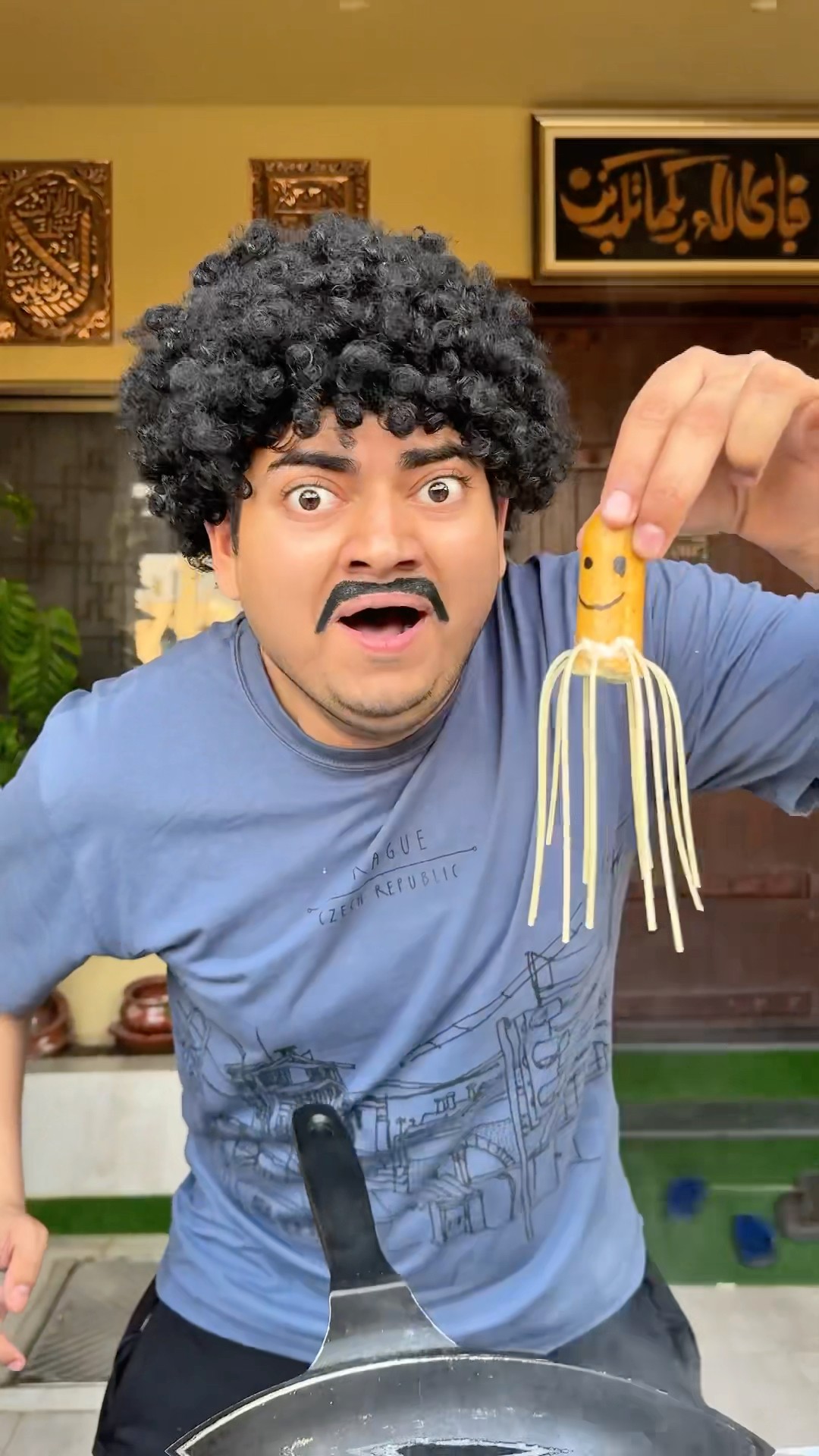 He Made Him A Cute Spider Pasta ?️