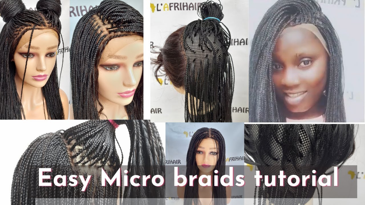 EASY MICROBRAID TUTORIAL /  MAKING A LACE FRONTAL WIG