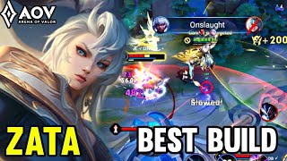 AOV : ZATA GAMEPLAY | BEST BUILD - ARENA OF VALOR LIÊNQUÂNMOBILE ROV COT 傳說對決