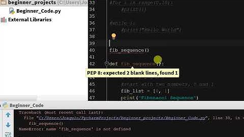 Live Coding Python Projects - Fibonacci Sequence Creating Functions Part 1 - Episode 11