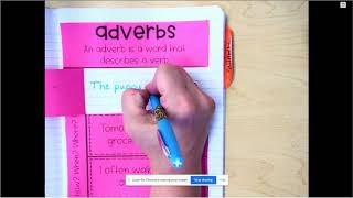 Tuesday Grammar Interactive Notebook for Adverbs 10/6/20