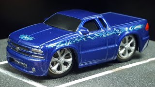 Tooned Chevy S10 pickup by HotWheels w/spinner wheels for 1x3x1mm