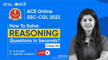 How to Solve REASONING Questions in Seconds Class- 6 | SSC CGL 2023 | Aishwaria Madam | Expert Tips