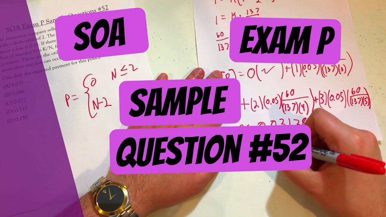 Exam P #52 | SOA Sample Questions