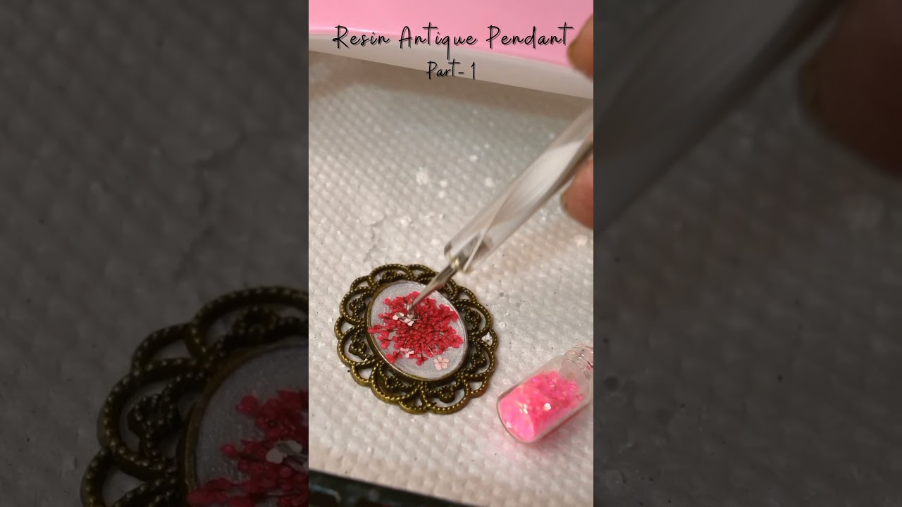Resin Antique floral Pendant🌸| Resin Vintage Pendant🕊️| 