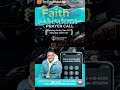 Just in case you enjoy CONNECTING with other SAINTS on a PRAYER CALL at 7AM Central Standard Time