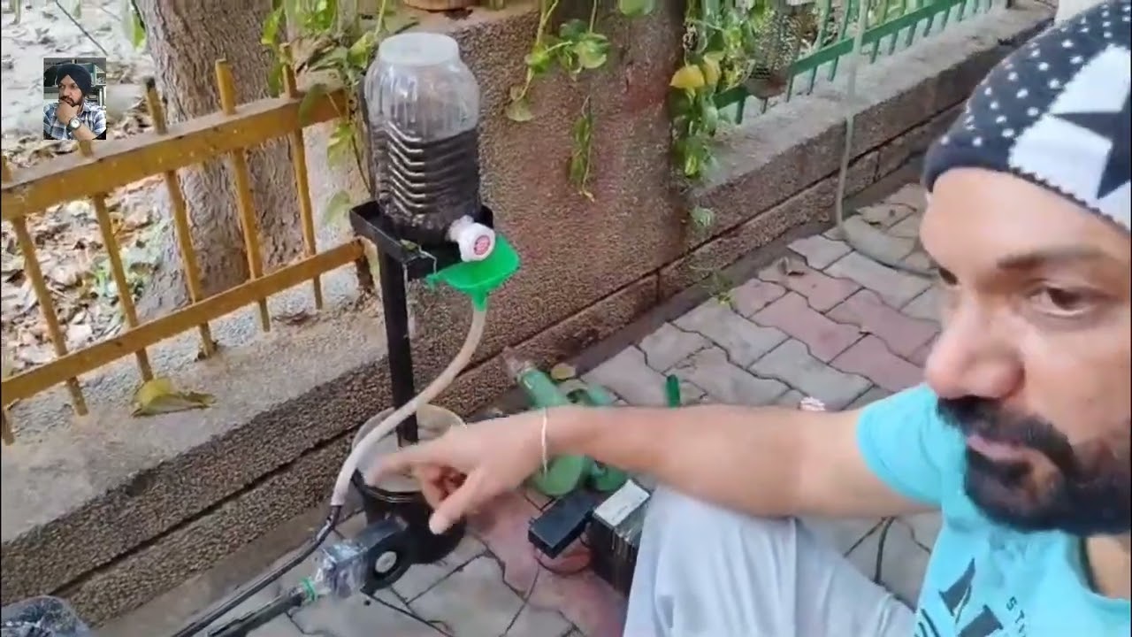 Used engine oil stove making