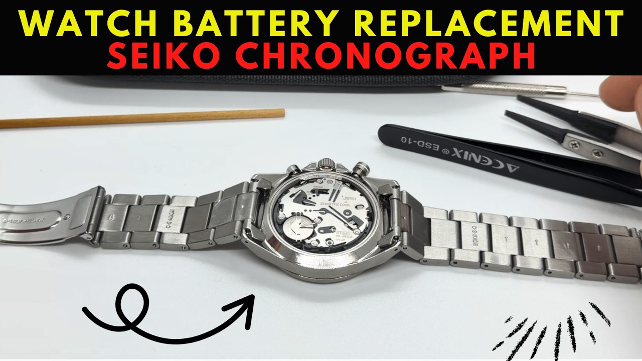 Seiko Chronograph Watch Battery Replacement - YouTube