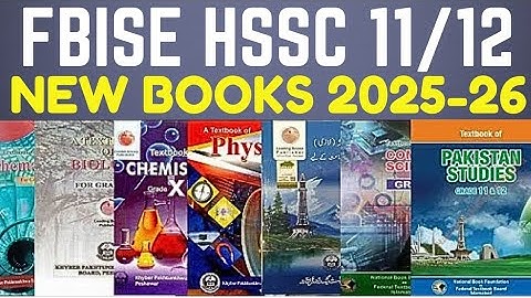 Federal Board Hssc Class 11 And 12 New Books For 2025-26